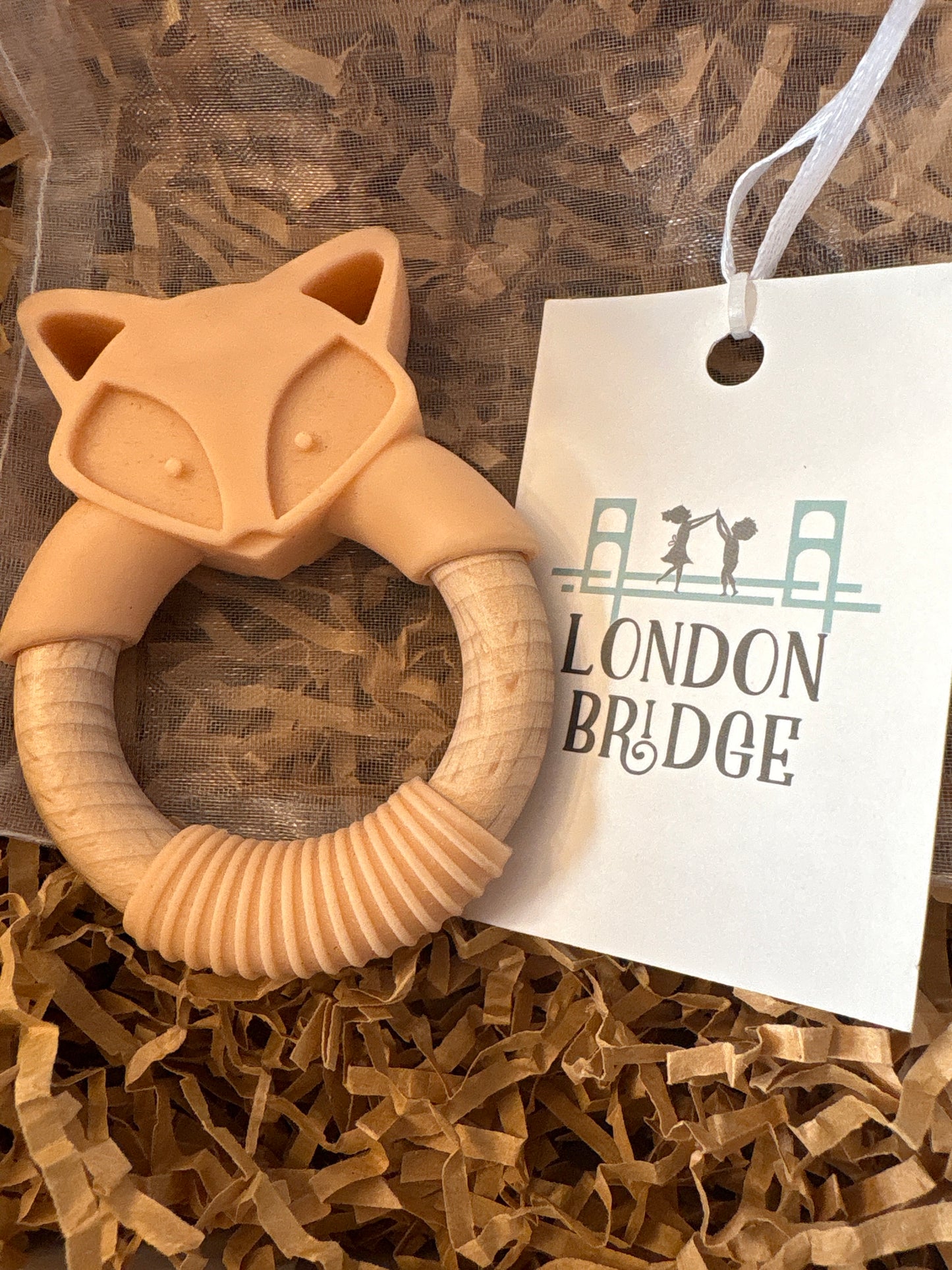 Silicone & Wood Teething Ring