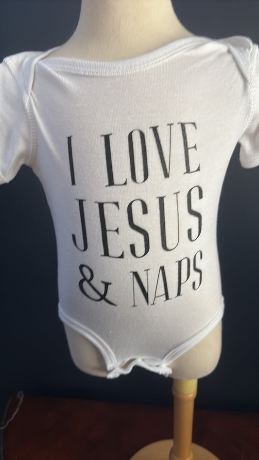 I love Jesus and Naps onsies